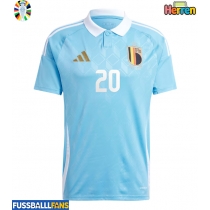 Belgien Lois Openda #20 Auswärtstrikot EM 2024 Kurzarm